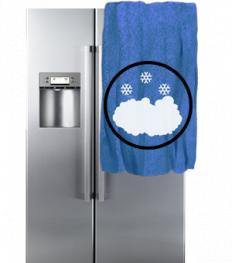 Намерзает снег, лед на стенке : холодильник Siemens